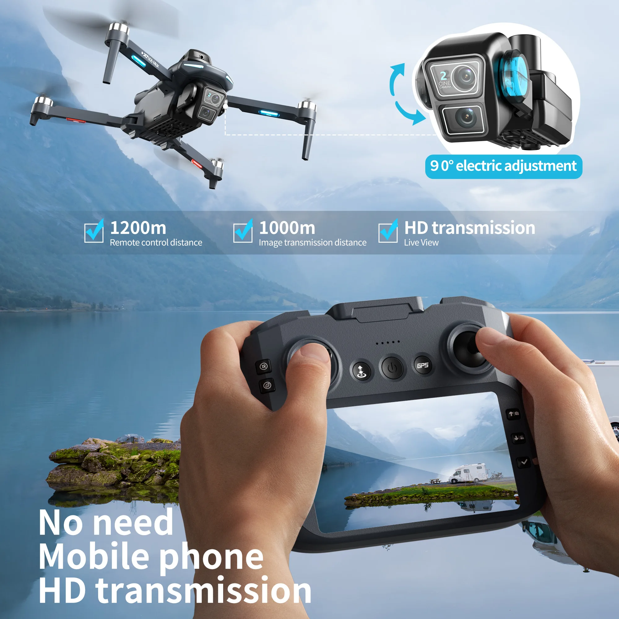 طائرة لينوفو XT606 بدون طيار ا - مراجعة Drone Surveying وسعره