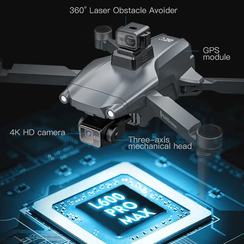 L600 PRO MAX GPS الطائرة بدون  - مراجعة Drone Aerial Photography وسعره