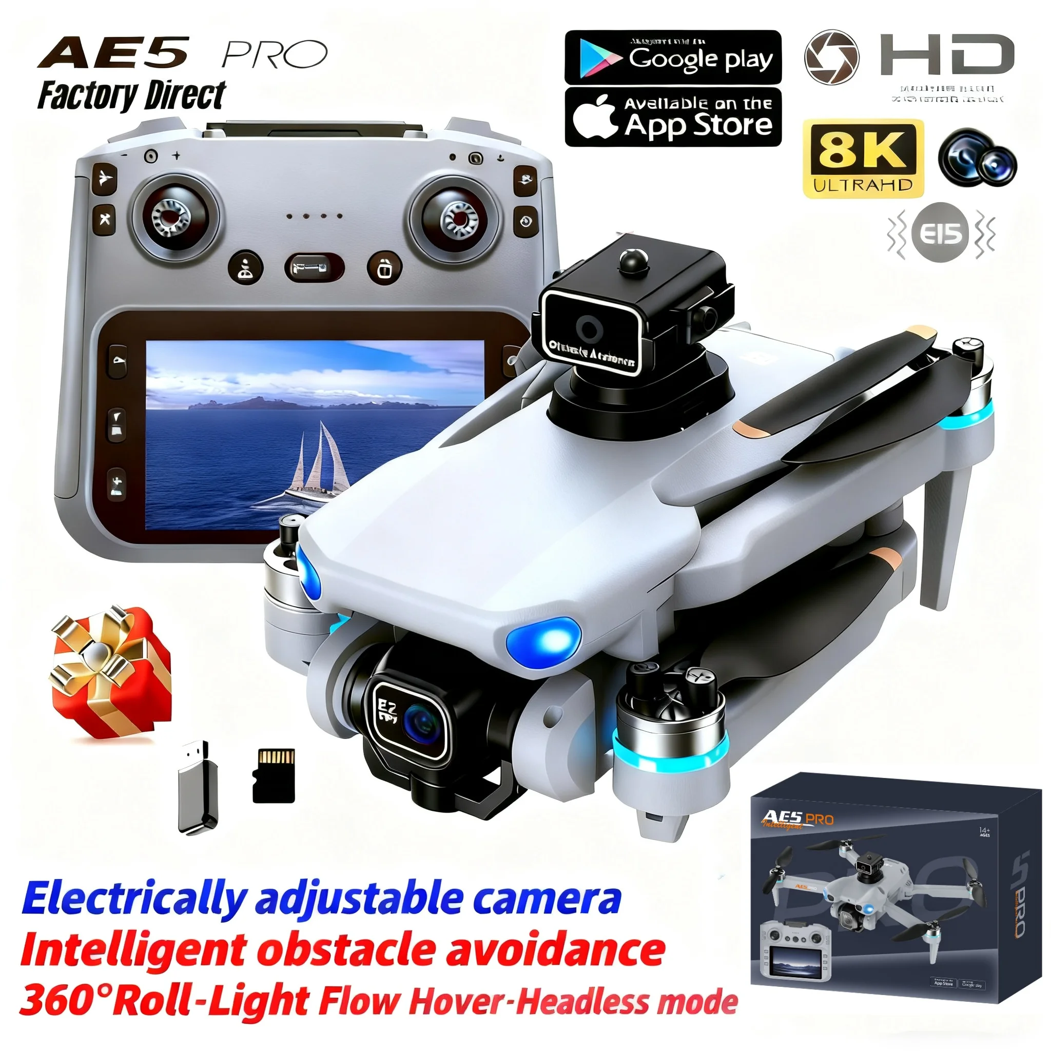 طائرة بدون طيار AE5 Pro بدقة 8 - مراجعة Drone Multispectral وسعره