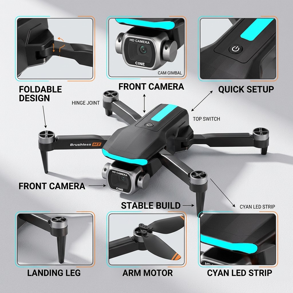 طائرة بدون طيار M7 RC الجديدة، - مراجعة Drone Surveying وسعره